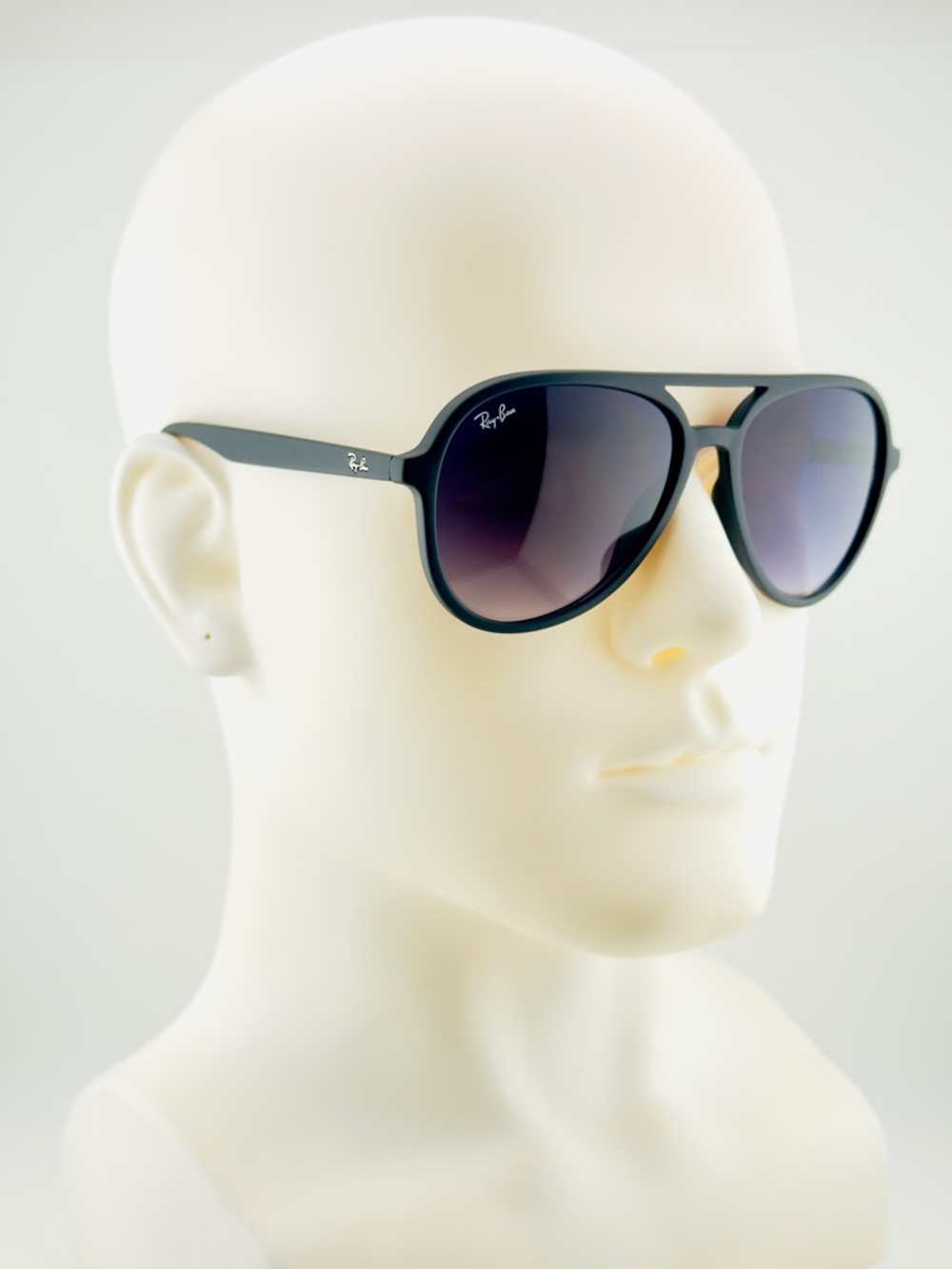 Ray-Ban Sunglasses RB4376 Pilot High bridge Matte Black Frame Gray Gradient Lens